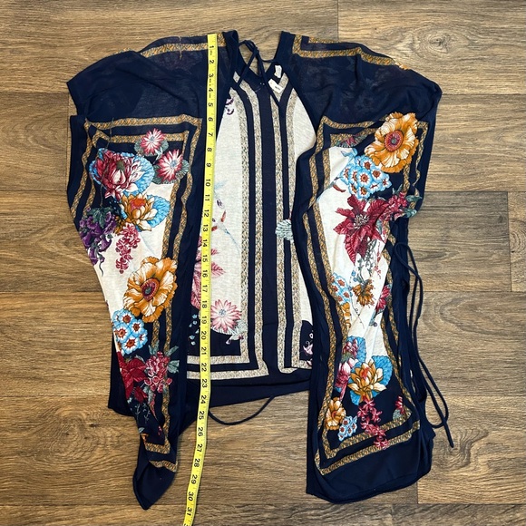 Anthropologie Moth Floral Bird Print Cardigan S/M - Picture 6 of 6
